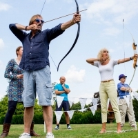 Archery in the castle grounds