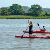 Paddle Boarding and Canoeing on the river.