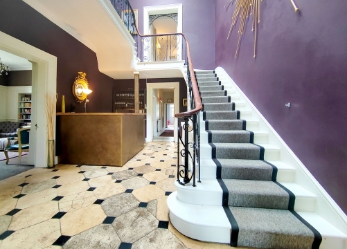 The Gallery reception space and staircase